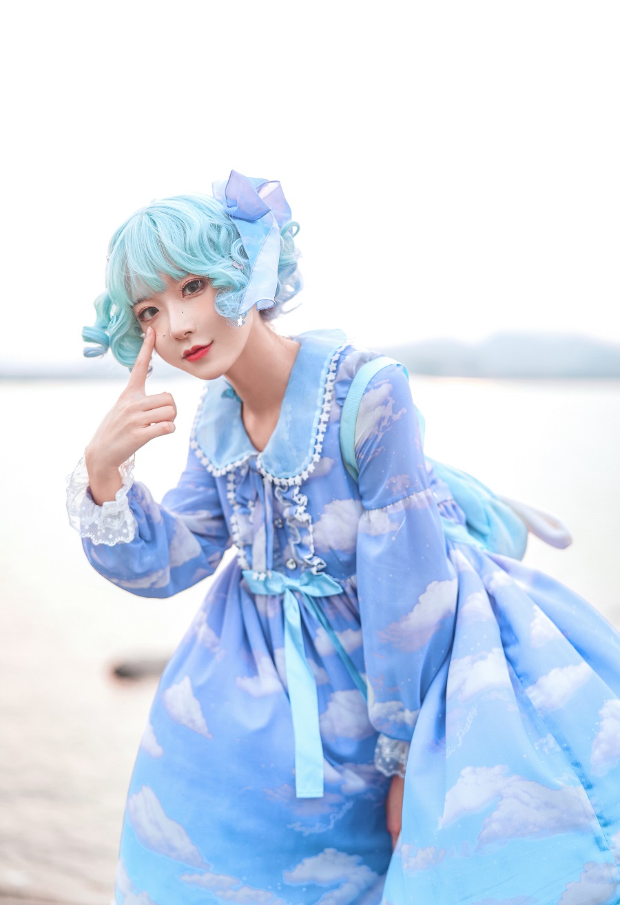 阿包也是兔娘-Lolita蓝裙[8P] 小姐姐 预览1图