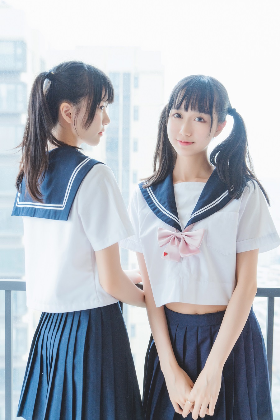 木棉棉&桜桃喵-她(SHE)-她-制服双子[37P] 小姐姐 预览1图