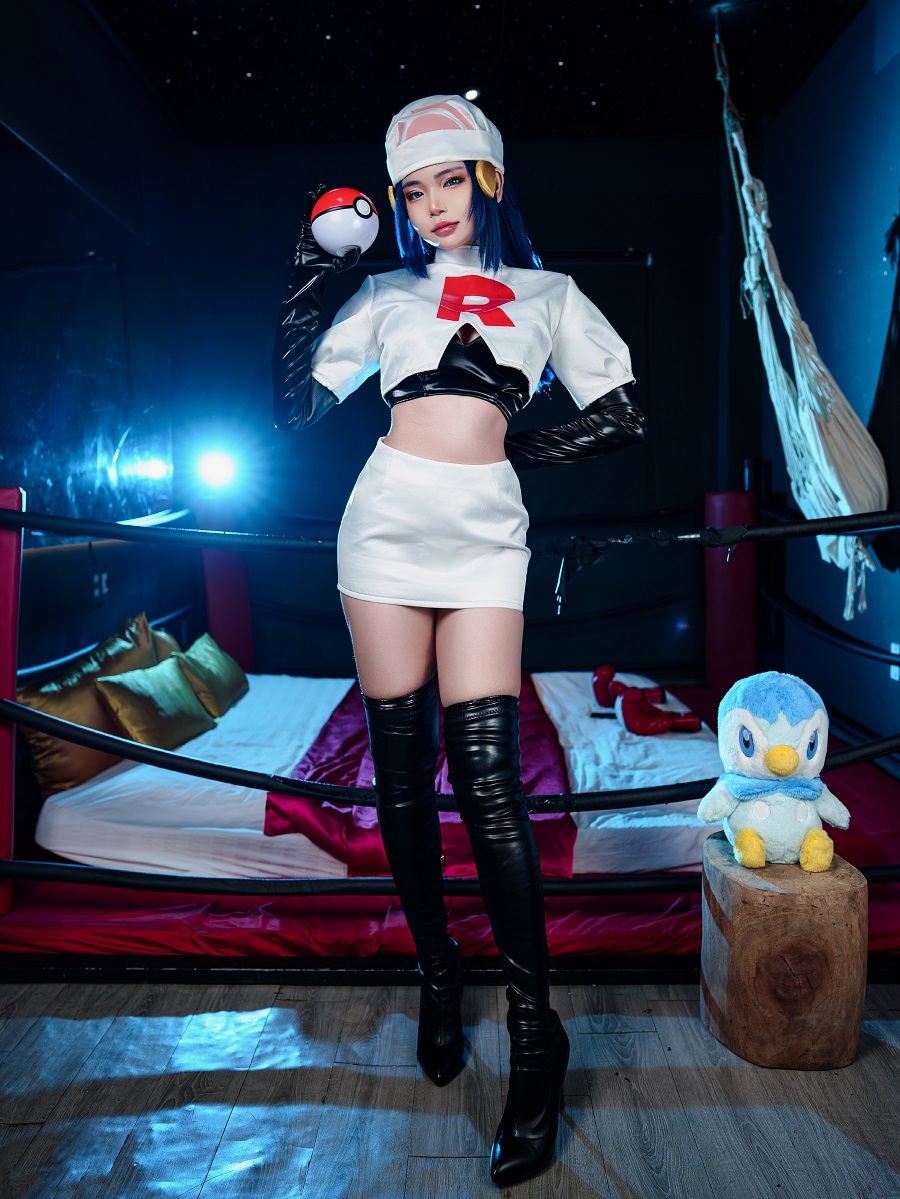 ZinieQ-Dawn Pokemon in Team Rocket costume[42P+20V] 小姐姐 预览1图