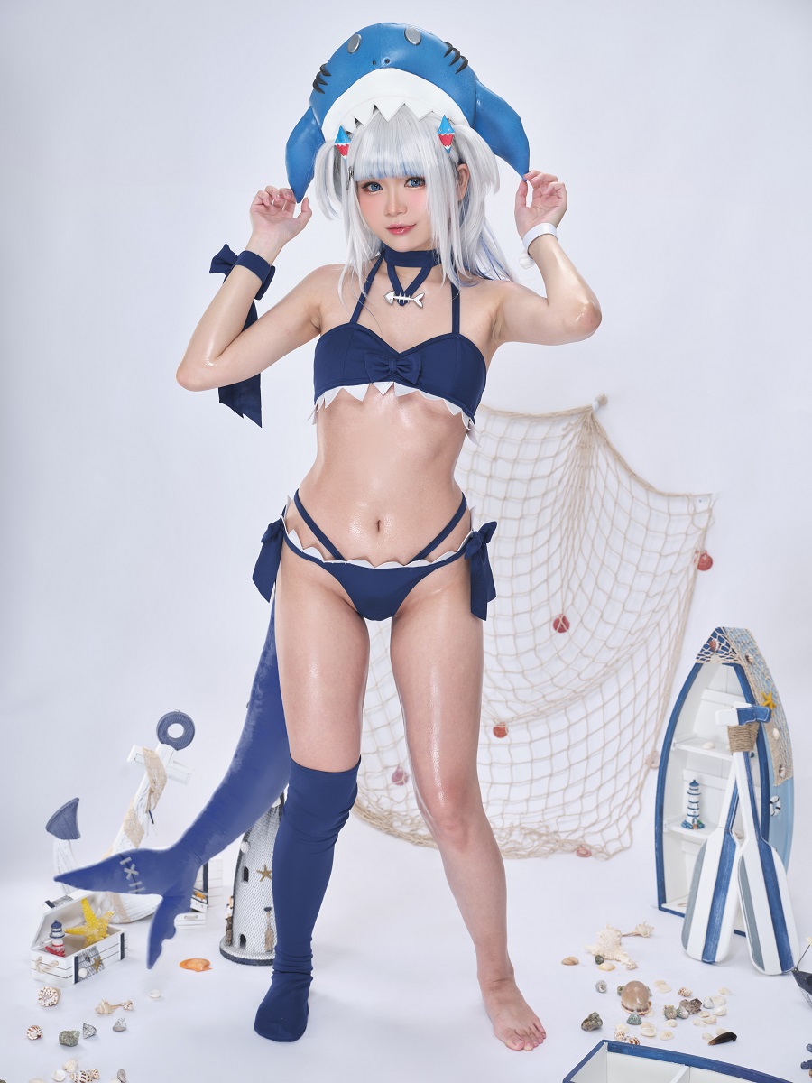 ZinieQ-Gawr Gura Swimsuit[26P+2V] 小姐姐 预览1图