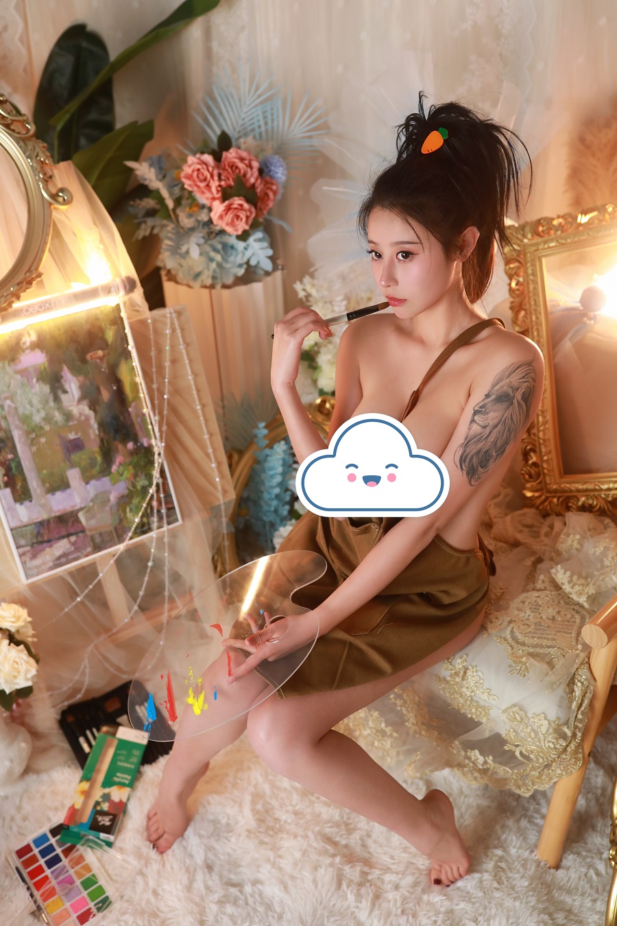 奈汐酱nice-画家[62P+1V] 小姐姐 预览2图